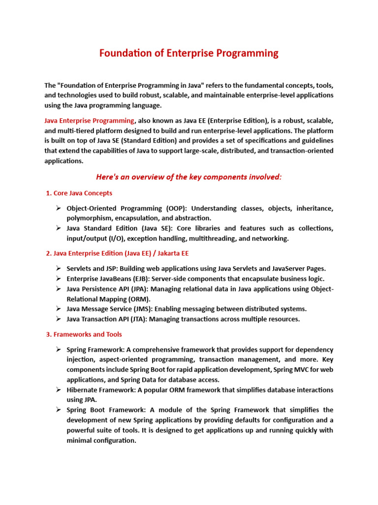 Java Enterprise Programming Essentials | PDF | Xml | Spring Framework