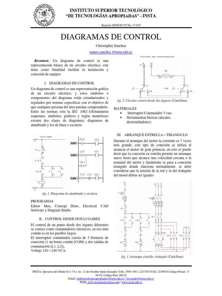 Diagramas de Control Eléctrico | PDF | Cambiar | Red eléctrica