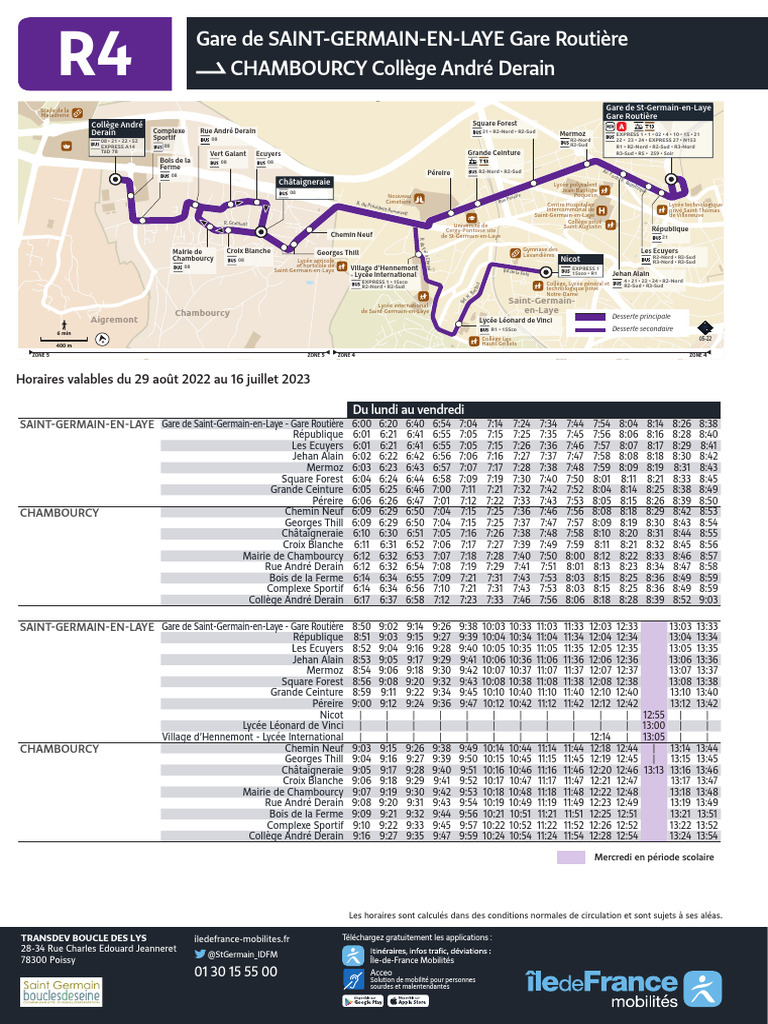 Horaires du bus R4 à Chambourcy | PDF