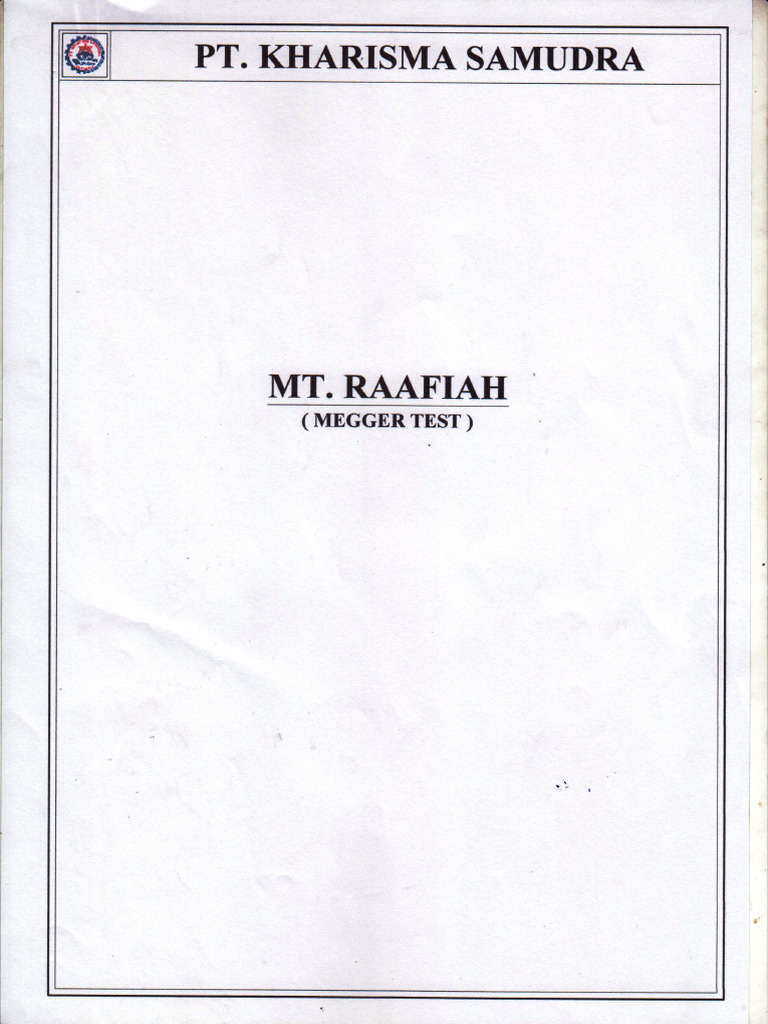 Mt. Rafiah Scan. Magger Test | PDF