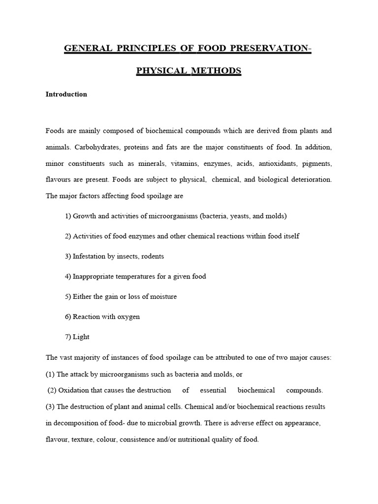 Food Preservation Pdf Food Preservation Radiation