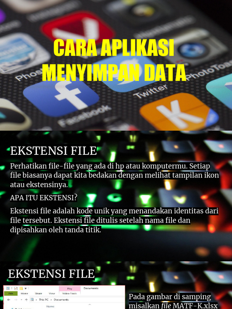 Contoh Ekstensi File dan Aplikasinya | PDF