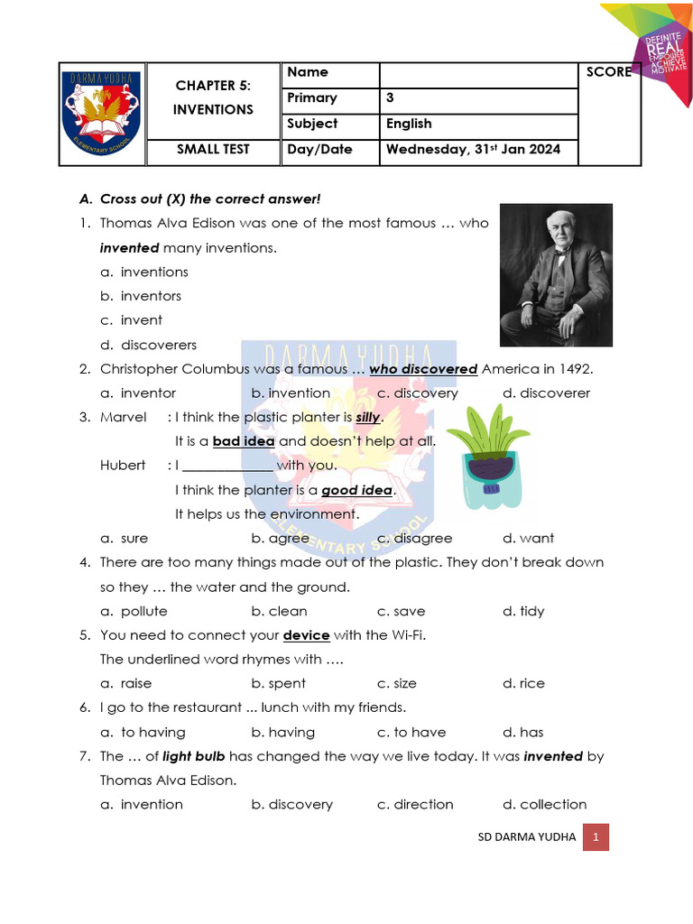 English ST UNIT 5 | PDF | Invention