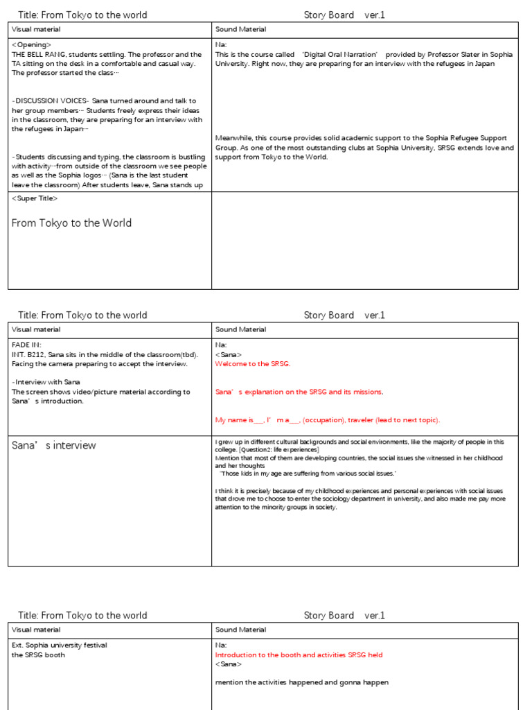 Storyboard Pdf Classroom