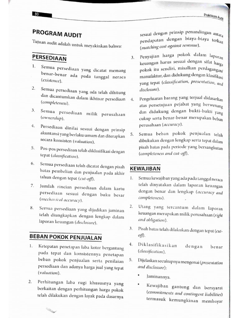 Materi 21 program dan prosedur audit untuk persediaan dan utang usaha