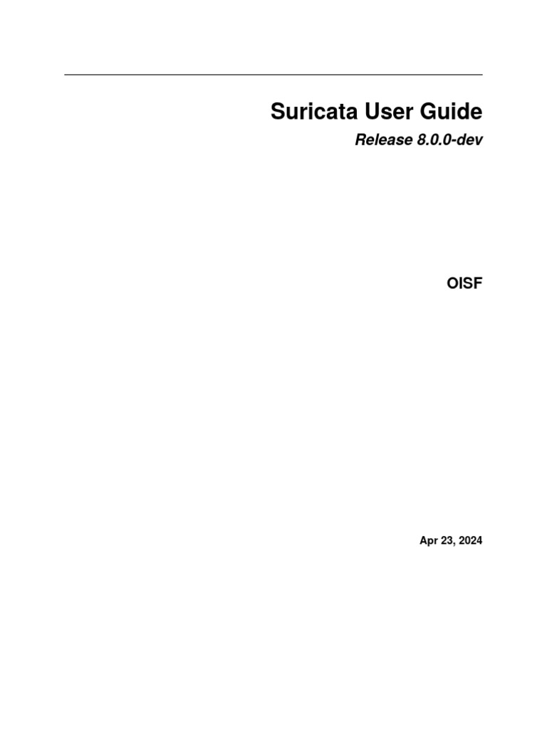 B 2024 suricata user guide release 8 0 0 dev pdf linux