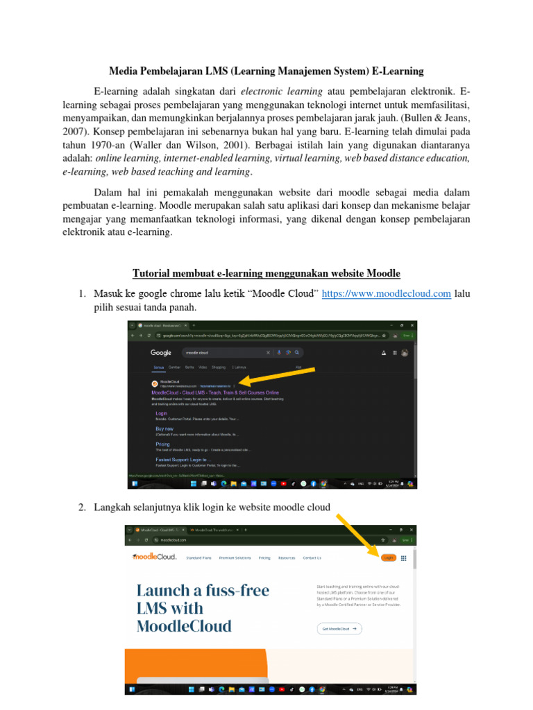 Tutorial E-Learning dengan Moodle | PDF | Karier & Perkembangan