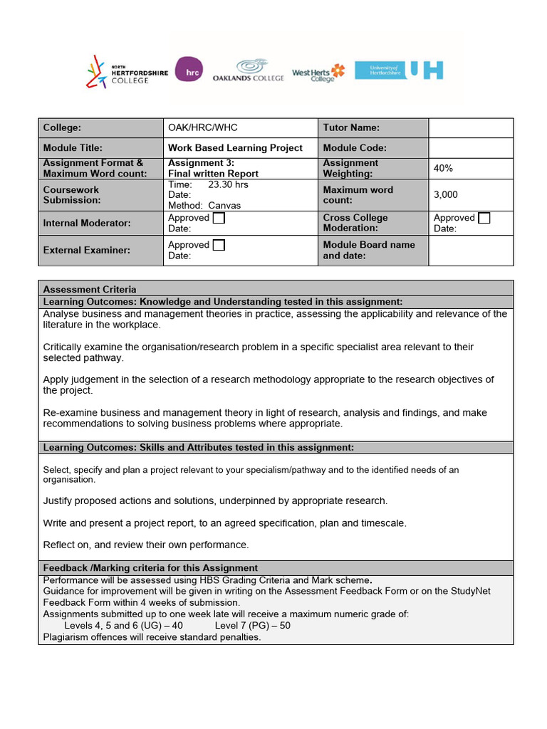 WBL Project Final Report A3 23 - 24 Fin | PDF | Methodology | Evaluation