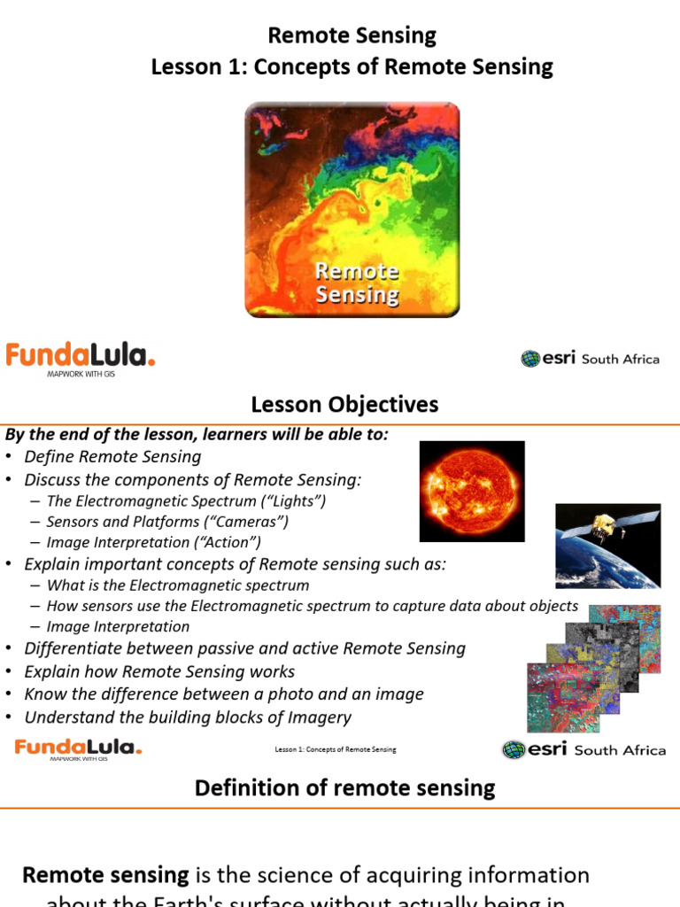 ELECTROMAGNETIC SPECTRUM IN REMOTE SENSING PDF NOTES visual data 5
