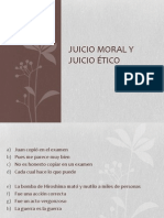 Juicio Moral y Juicio Ético