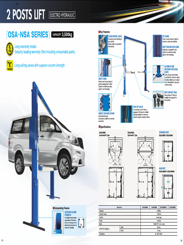 2 Post Lift 3500kg Pdf Crdownload Pdf