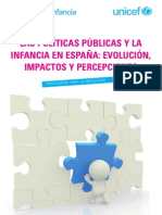 Las Políticas Públicas y La Infancia en España. Evolución, Impactos y Percepciones