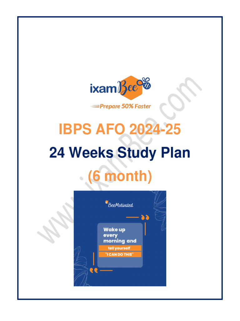 IBPS AFO 2024-25 Study Plan Guide | PDF | Agriculture