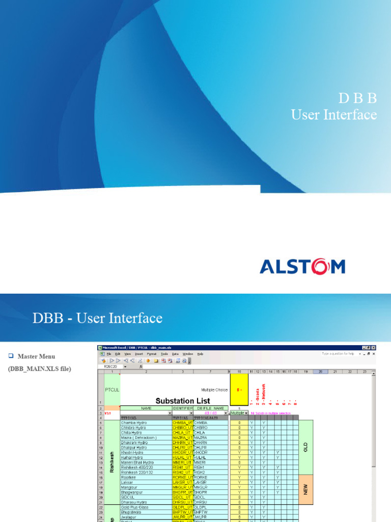 DBB User Interface Overview | PDF | Microsoft Excel | Databases