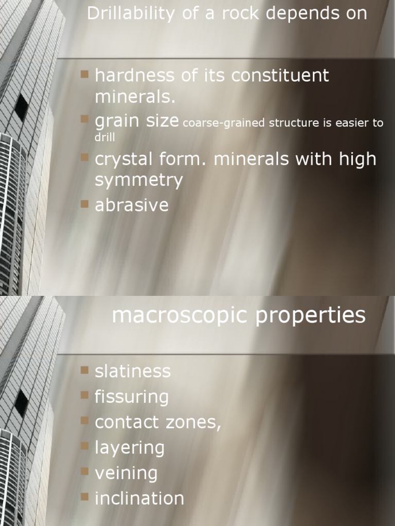 Understanding Rock Drillability Factors | PDF | Science & Mathematics