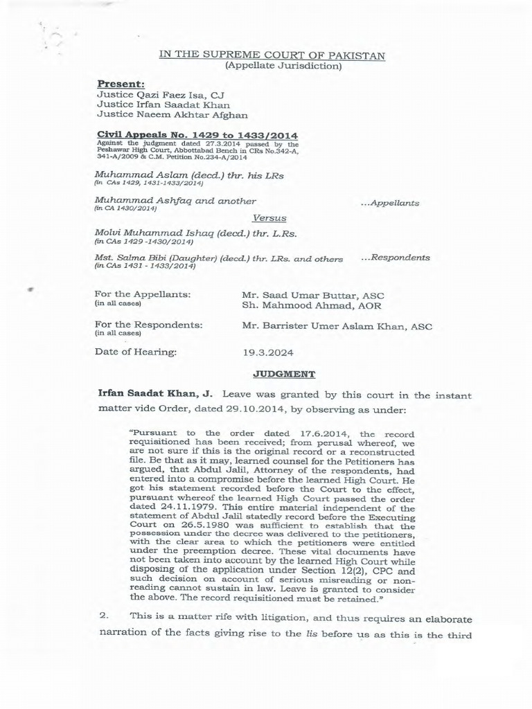 C.A. 1429 2014 | PDF