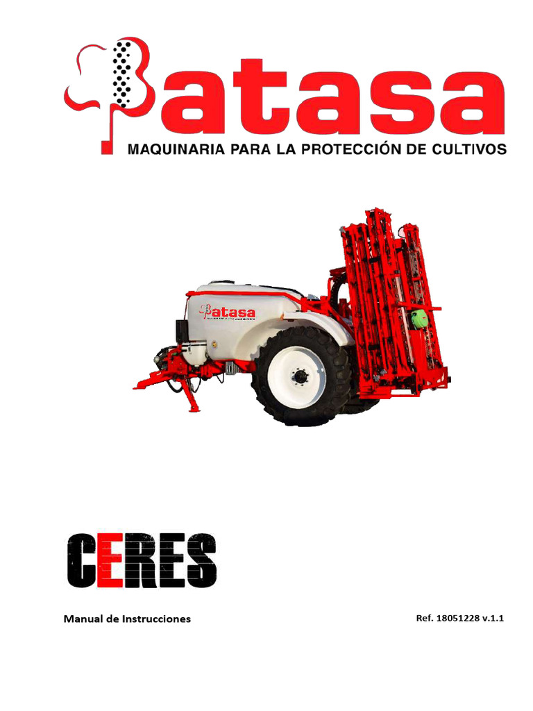 Manual de Uso del Pulverizador ATASA | PDF | Bomba | Tractor