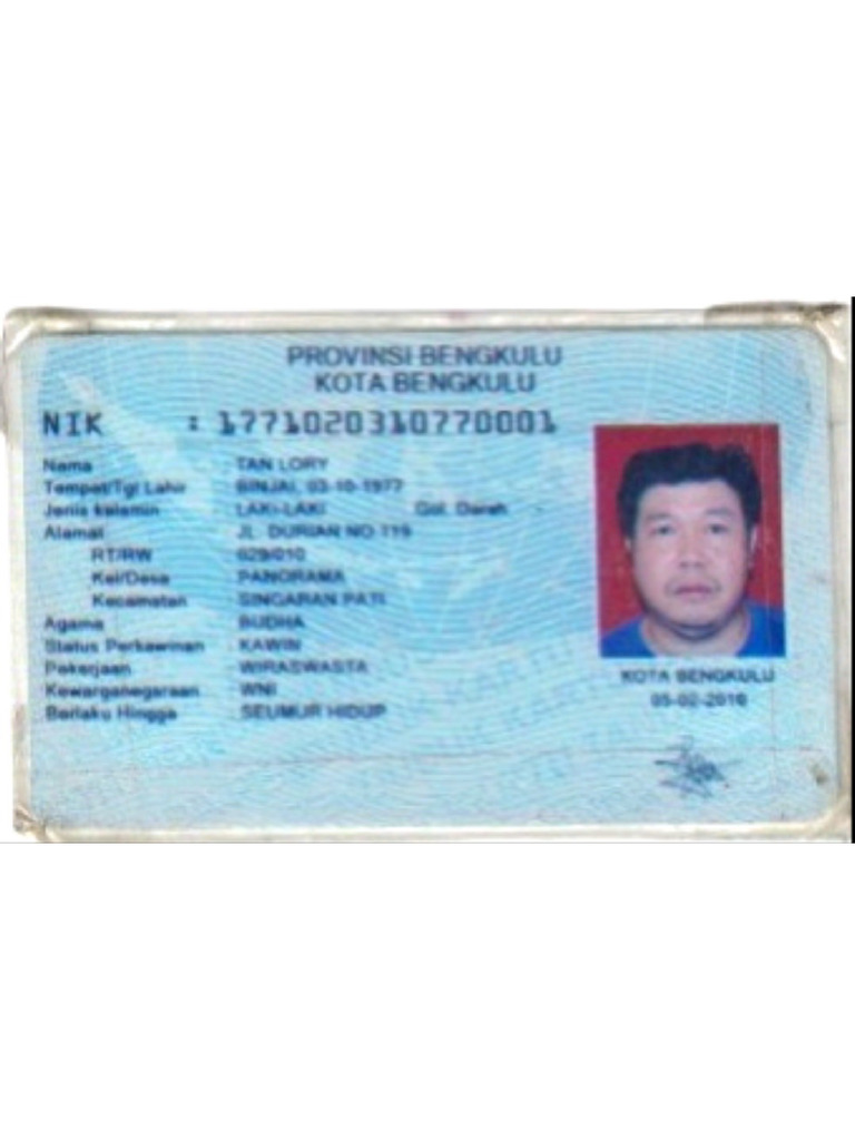 KTP Tan Lory | PDF