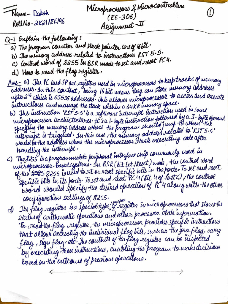 EE-306 Assignment 2 2K21 - EE - 96 | PDF