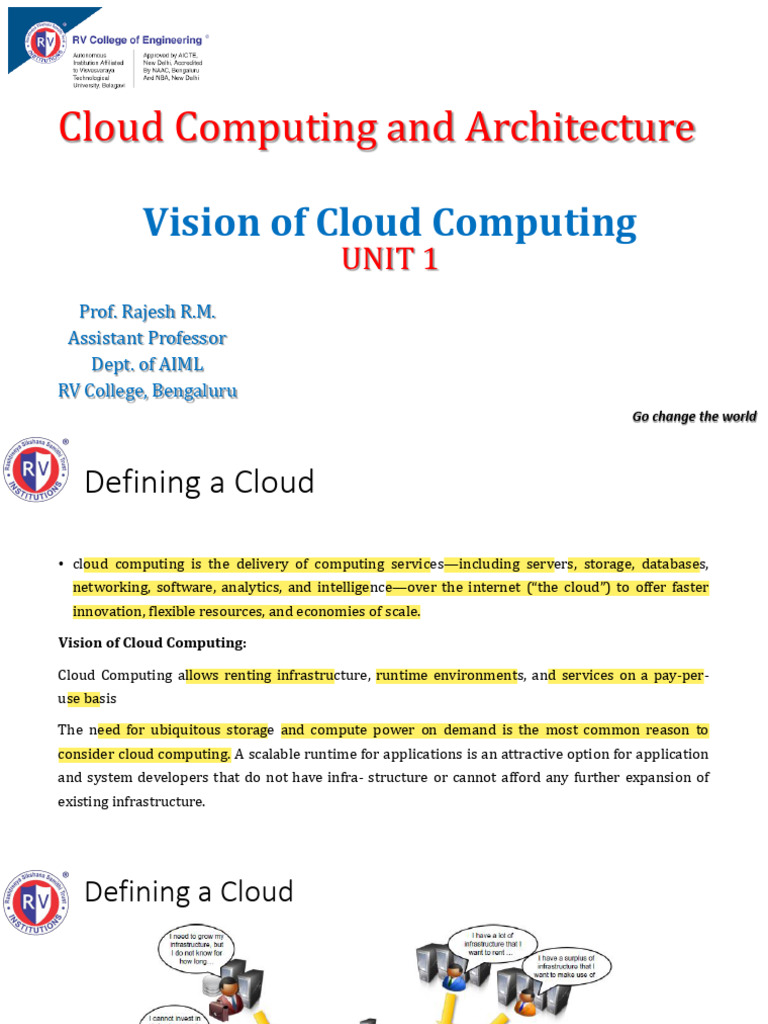 Unit 1 | PDF | Cloud Computing | Parallel Computing