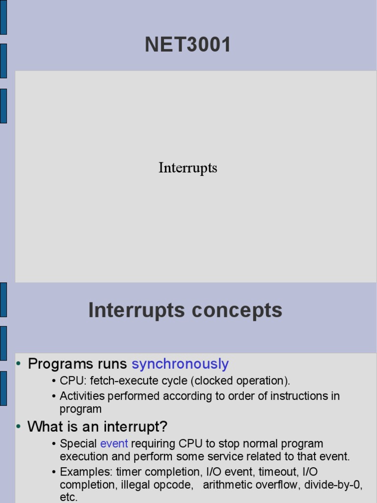 NET3001 6 Interrupts | PDF