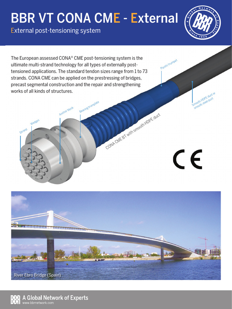 CONA CME External Post-Tensioning System | PDF | Prestressed Concrete ...