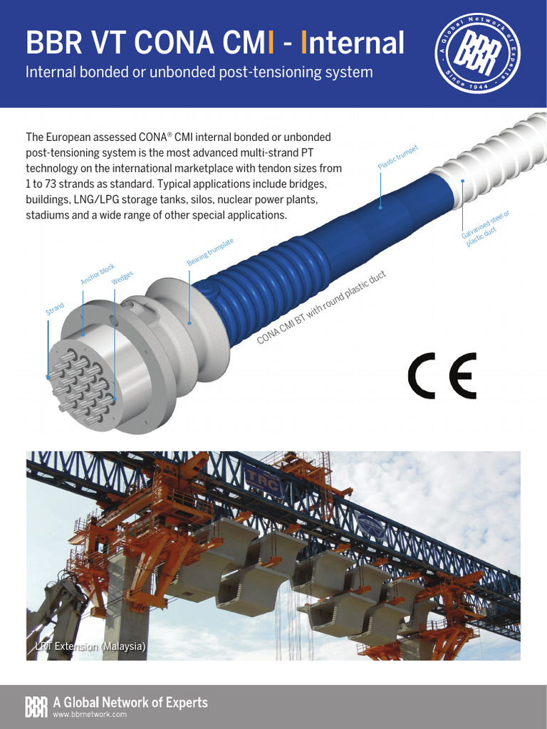 BBR VT CONA CMI Flyer Rev3 0420 | PDF | Prestressed Concrete | Materials