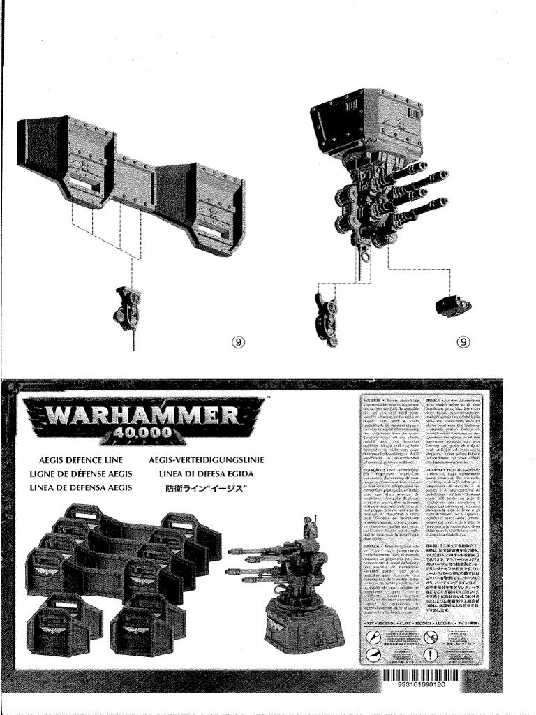 Ligne De Défense Aegis - Terrain/accessoire Warhammer 40K (plastique, Occasion)