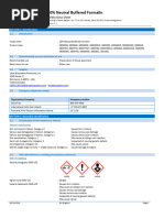 10% Neutral Buffered Formalin SDS | PDF | Toxicity | Formaldehyde