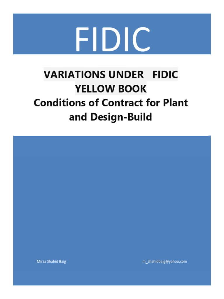 A Short Note On VARIATIONS UNDER FIDIC YELLOW BOOK | PDF | Employment ...