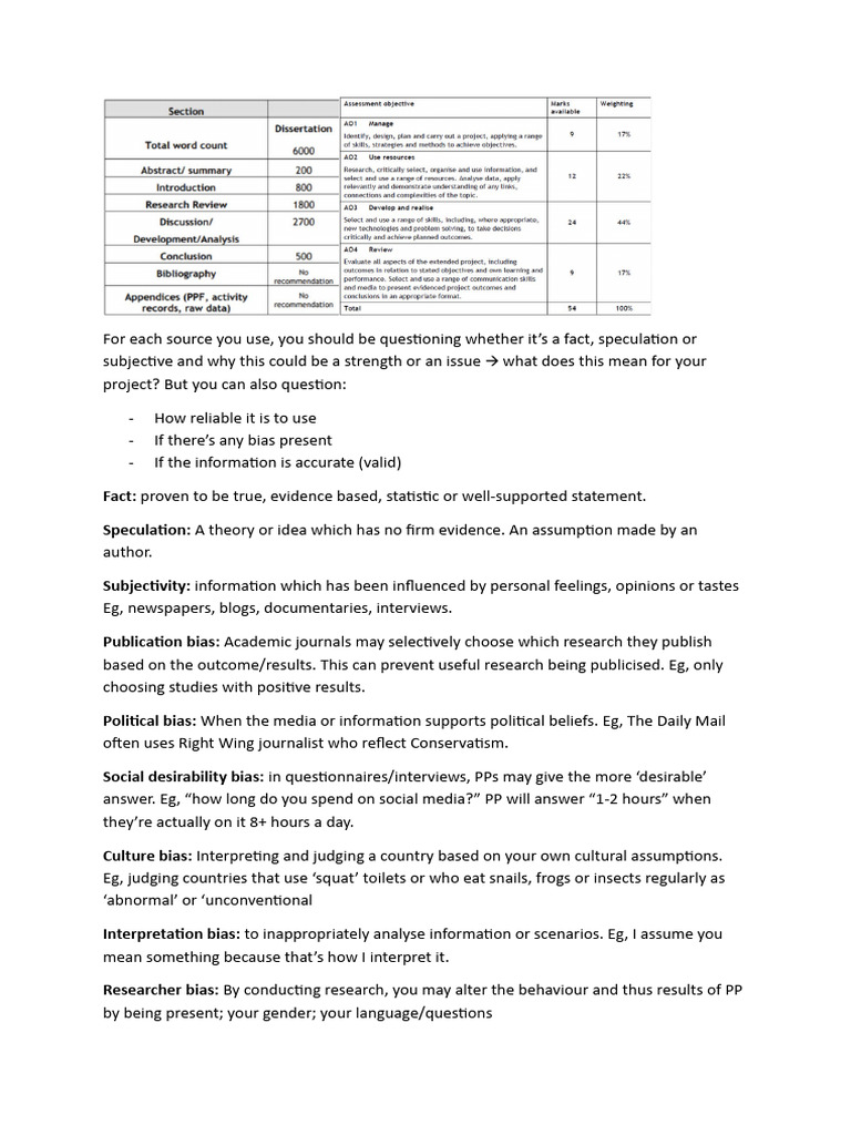 Epq Notes Pdf Bias Essays