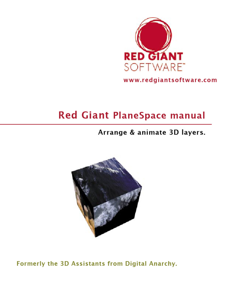Red Giant PlaneSpace User Guide | PDF | 3 D Computer Graphics | Sphere