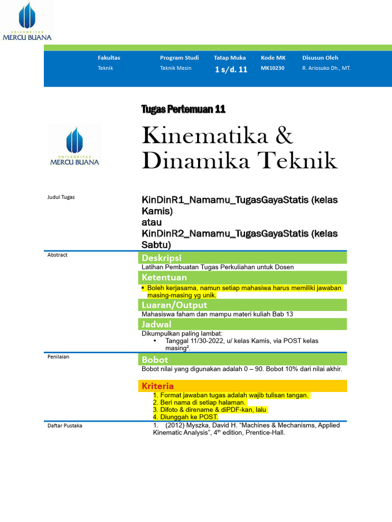 Tugas Quiz Kindin Revisi | PDF | Lever | Force