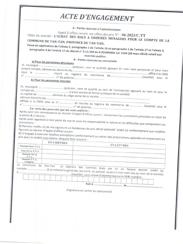 Acte D Engagement | PDF