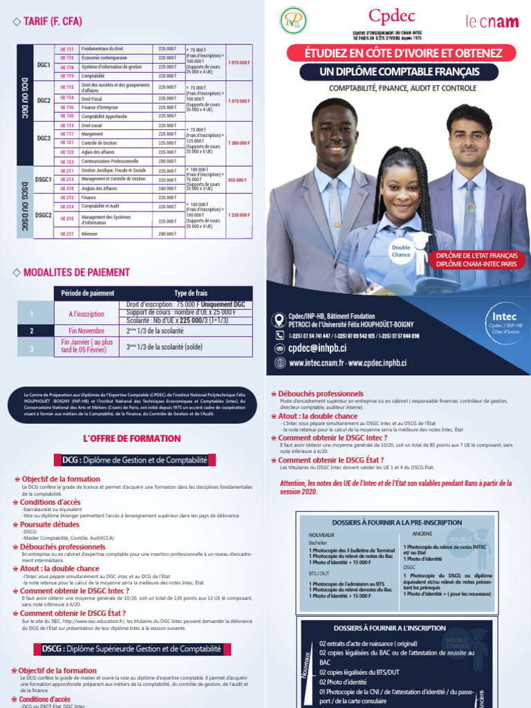 Formation Comptabilité et Finance en Côte d'Ivoire | PDF | Comptabilité ...