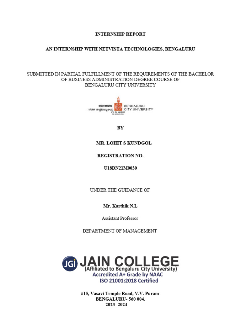 Lohit Internship Report Pdf Domain Name Internet Of Things