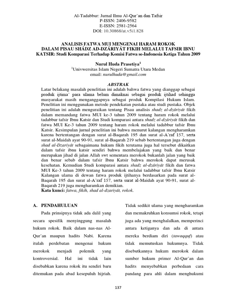 Analisis Fatwa MUI: Rokok Haram? | PDF
