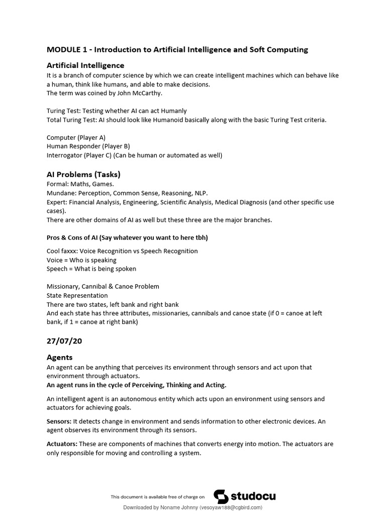 Introduction to AI and Soft Computing | PDF | Algorithms And Data ...