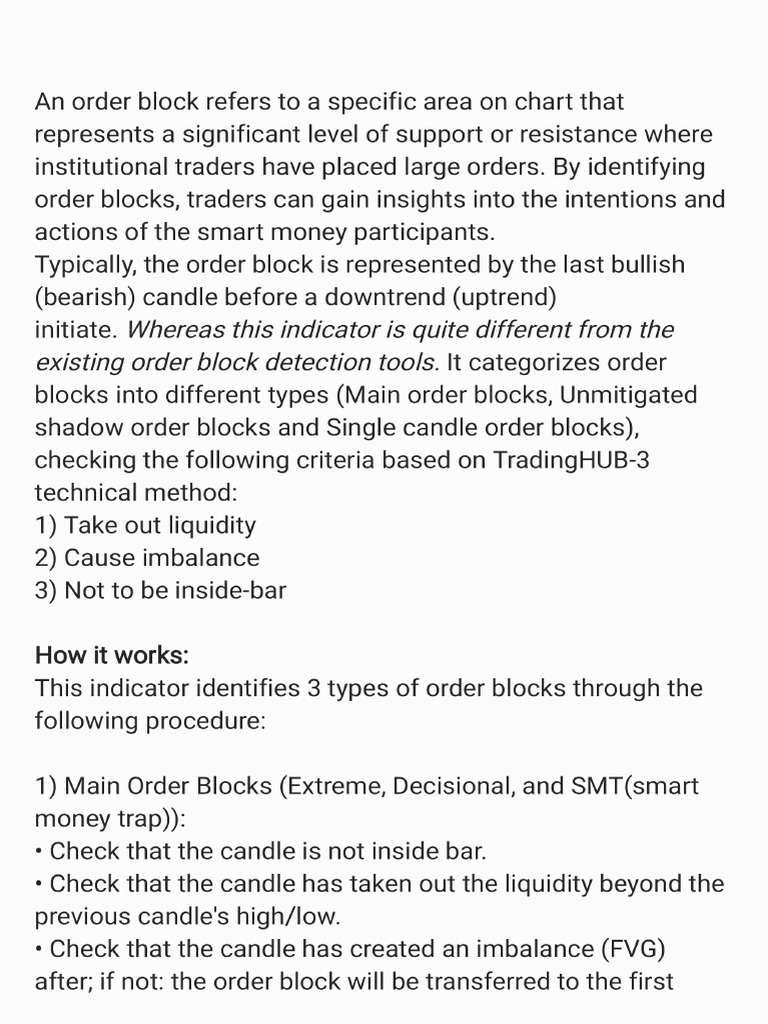 Order Block Trading Hub | PDF
