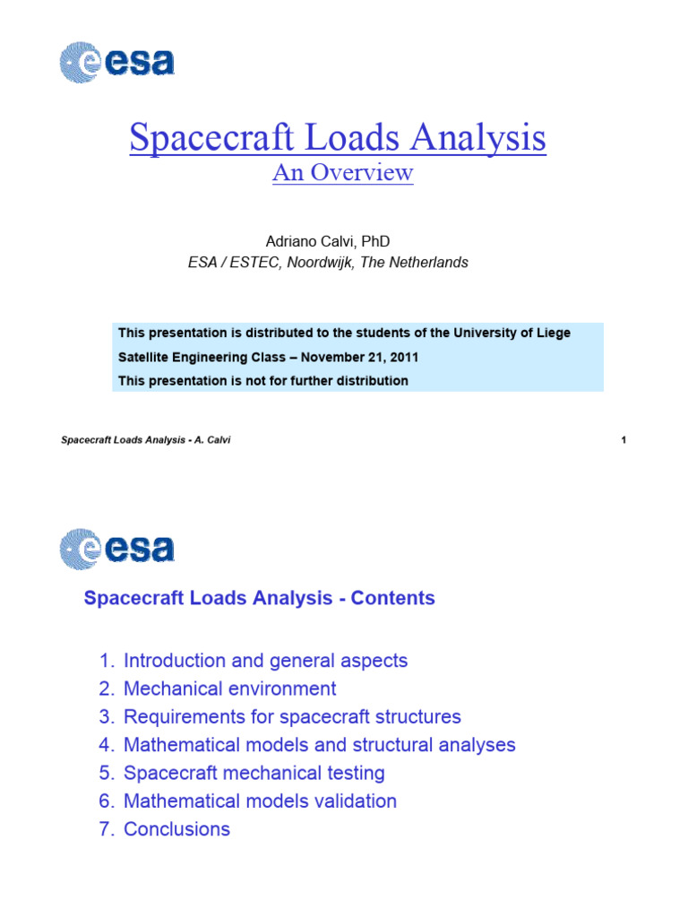 Spacecraft Loads Analysis Overview | PDF | Spectral Density | Force