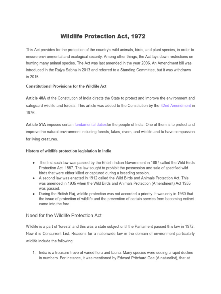 Wildlife Conservation Act No 5 Of 2009