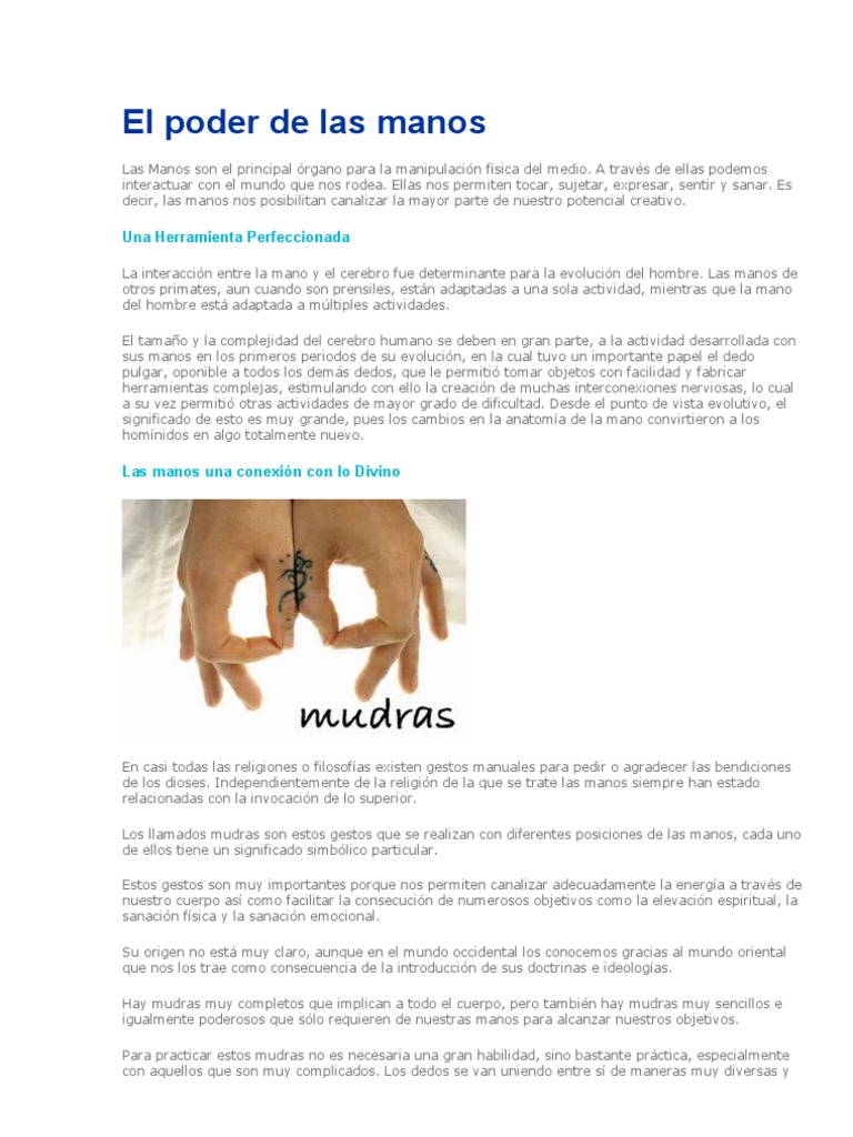 El Poder Sanador de las Manos | PDF | Salud y bienestar