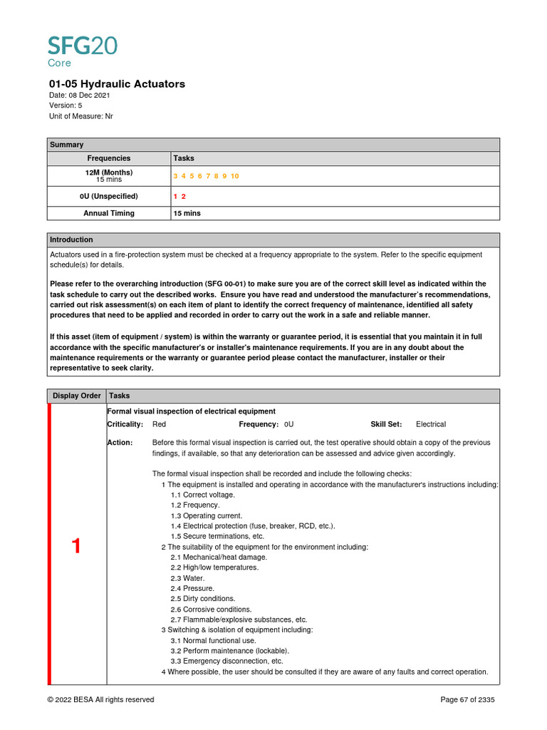SFG20 Hydraulic Actuator Maintenance Guide | PDF | Electrical Connector ...