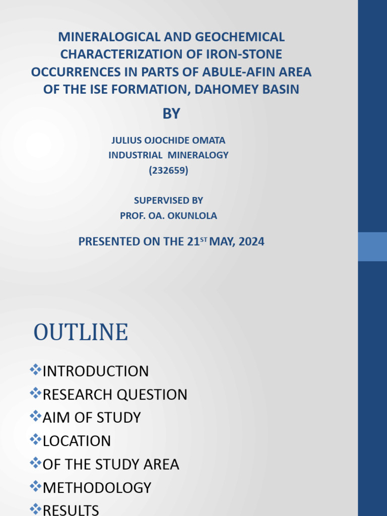 Mineral Characterization of Ironstone in Dahomey | PDF | Sandstone | Ore