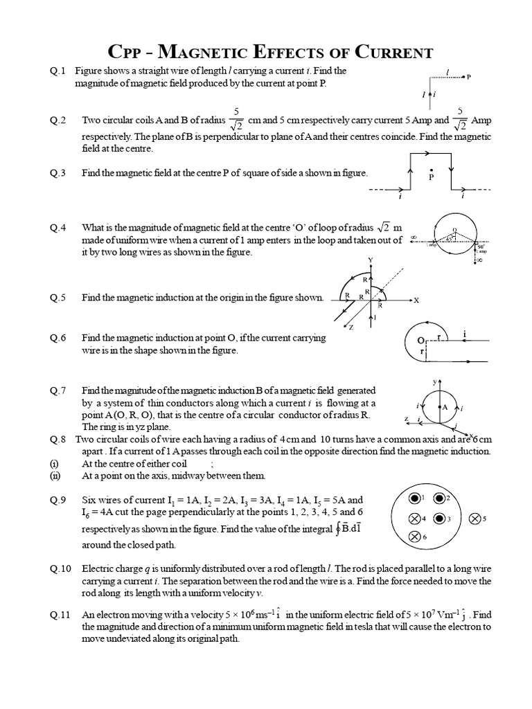 04 Magnetic Effects of Current | PDF | Magnetic Field | Electromagnetic ...