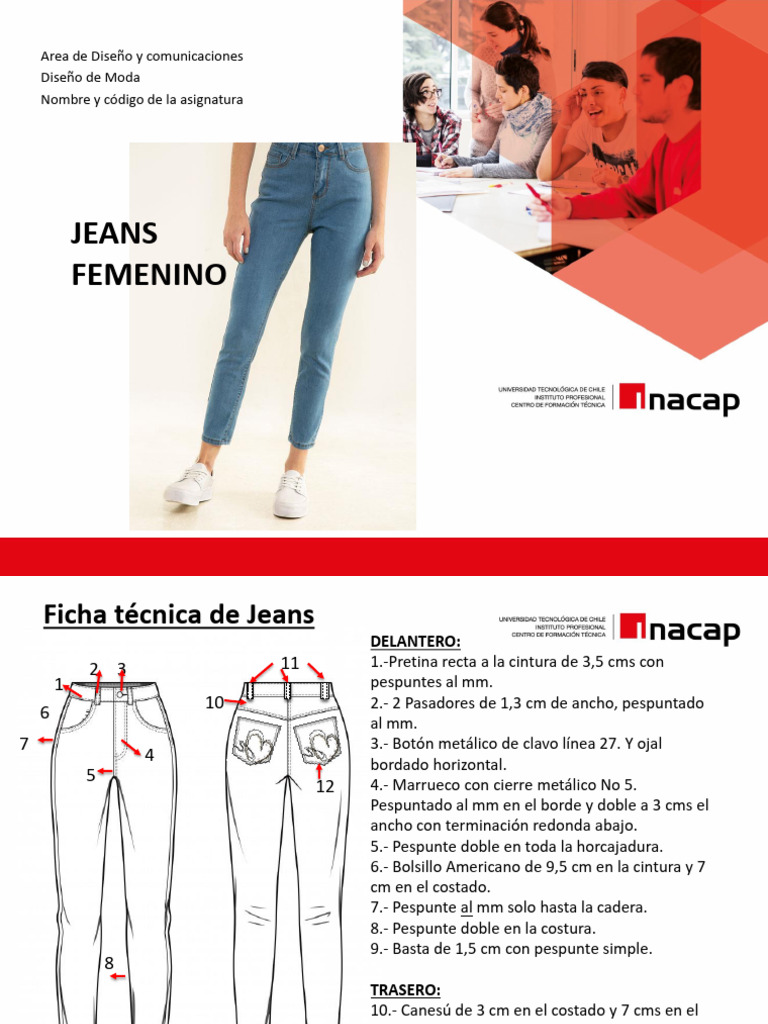 Ficha Técnica de Jeans Femeninos | PDF