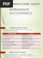 Accounting For Shareholders' Equity