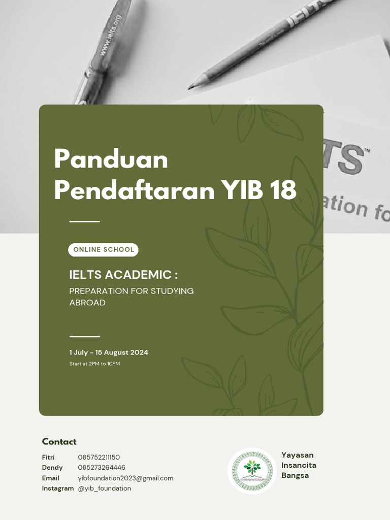 Panduan Pendaftaran YIB 18 | PDF | Learning