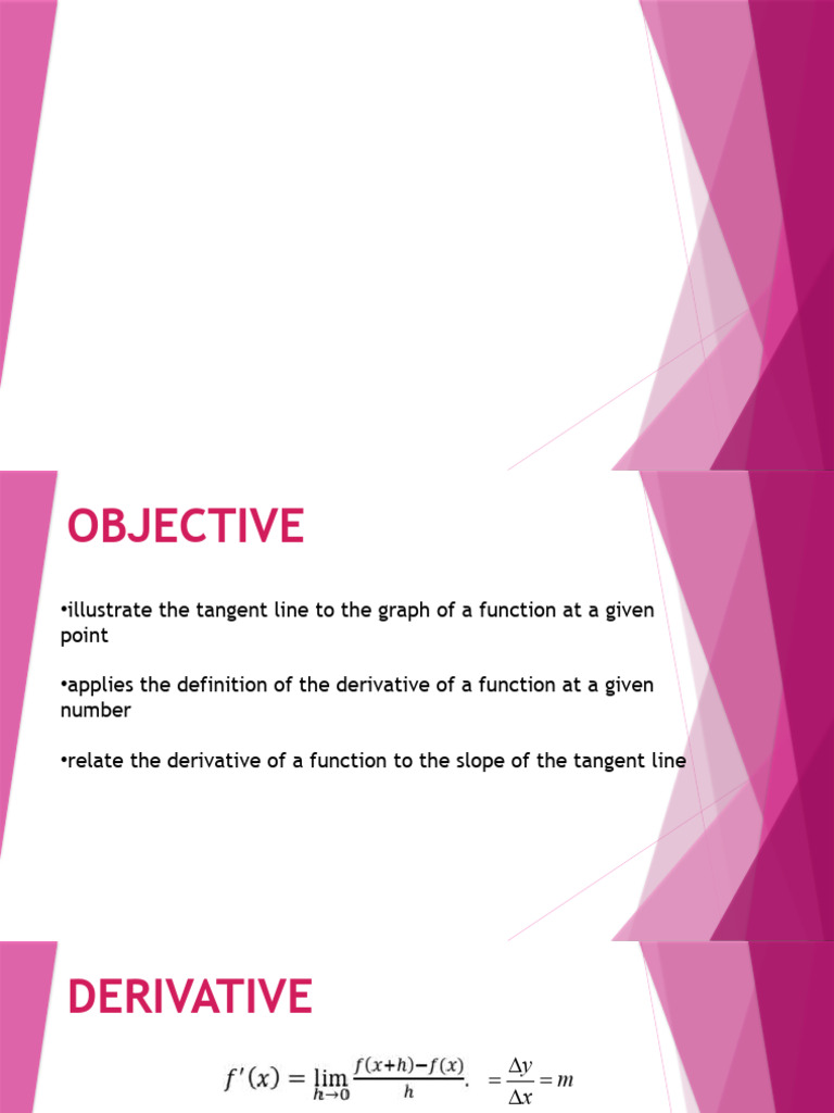 Understanding Tangent Lines and Derivatives | PDF | Teaching Methods ...