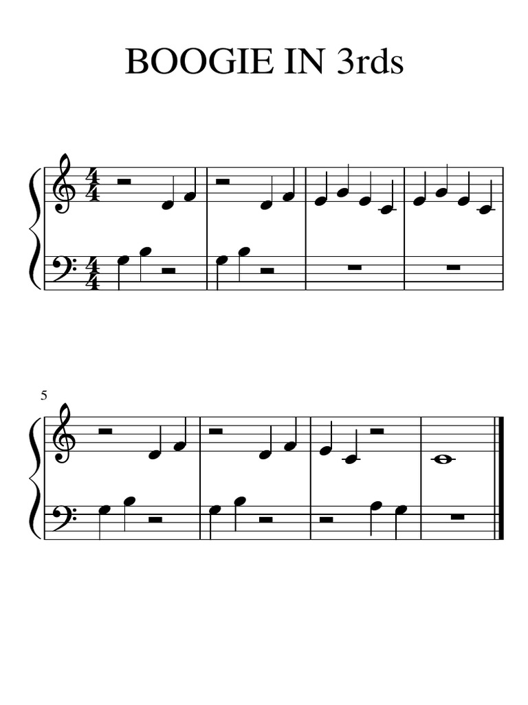 Boogie in 3rds: Dance Patterns Guide | PDF